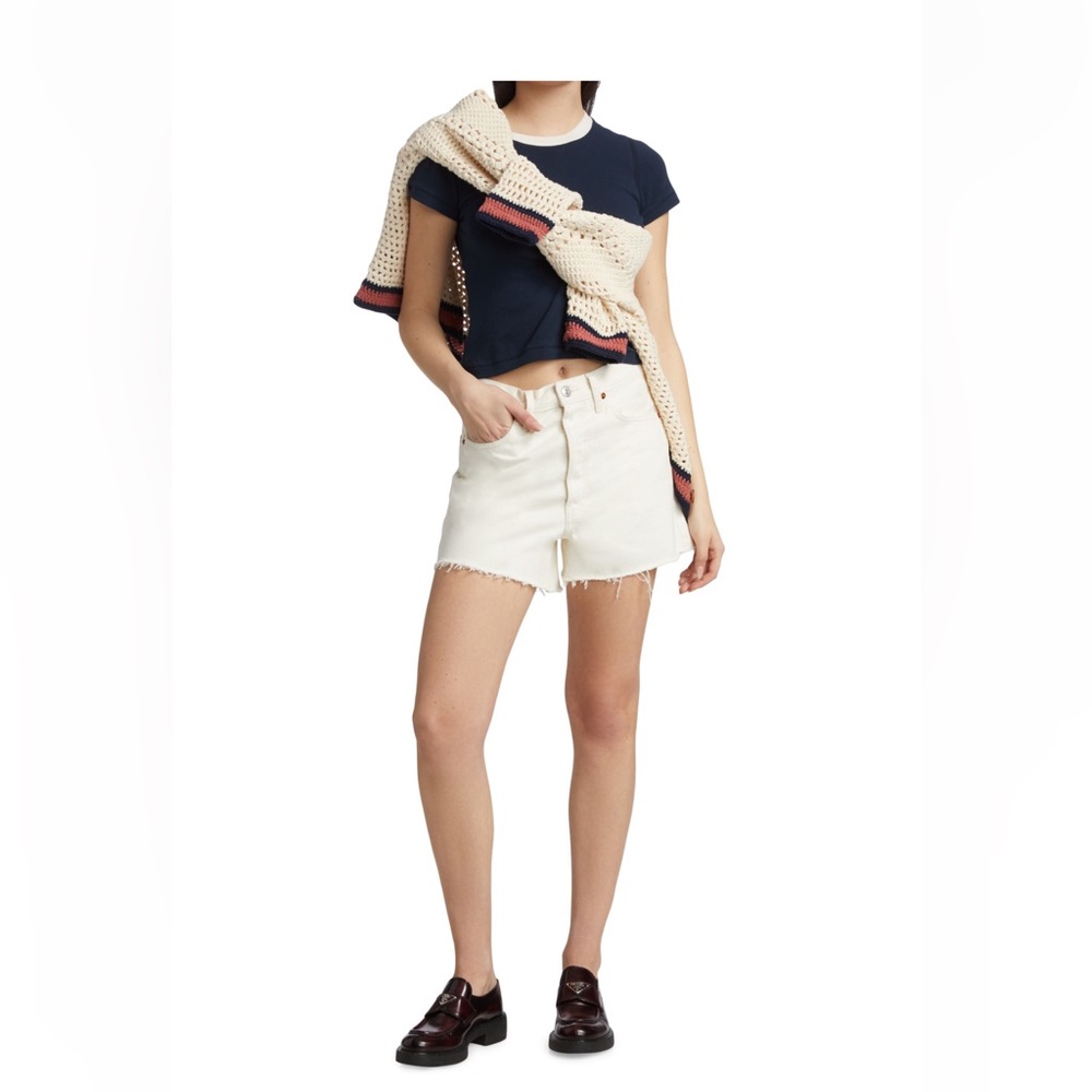 RED/DONE 90s Low Slung High-Rise Cut-Off Jean Shorts